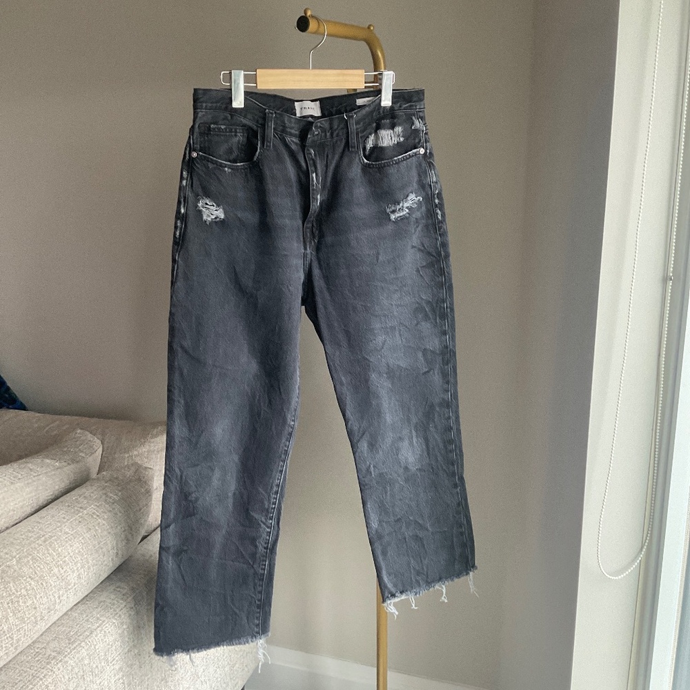 Frame Le Jane Crop Distressed